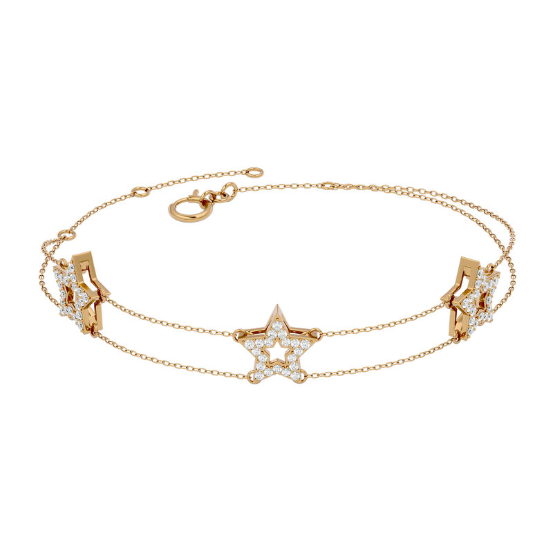 Diamond 3 Star Bracelet