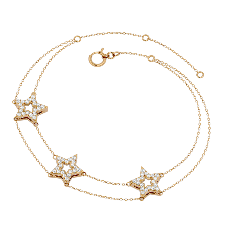 Diamond 3 Star Bracelet