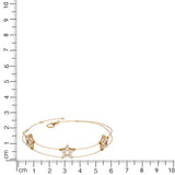 Solid Gold Diamond 3 Star Bracelet