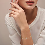 Solid Gold Diamond 3 Star Bracelet