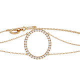 Solid Gold Diamond Oval Bracelet