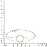 Solid Gold Diamond Oval Bracelet