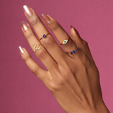 Solid Gold Unique Sapphire and Diamond Cluster Ring