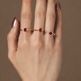 Solid Gold Ruby and Diamond Ring