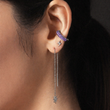Pave Amethyst Ear Cuff - Single