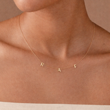 Solid Gold Personalized Letter Necklace