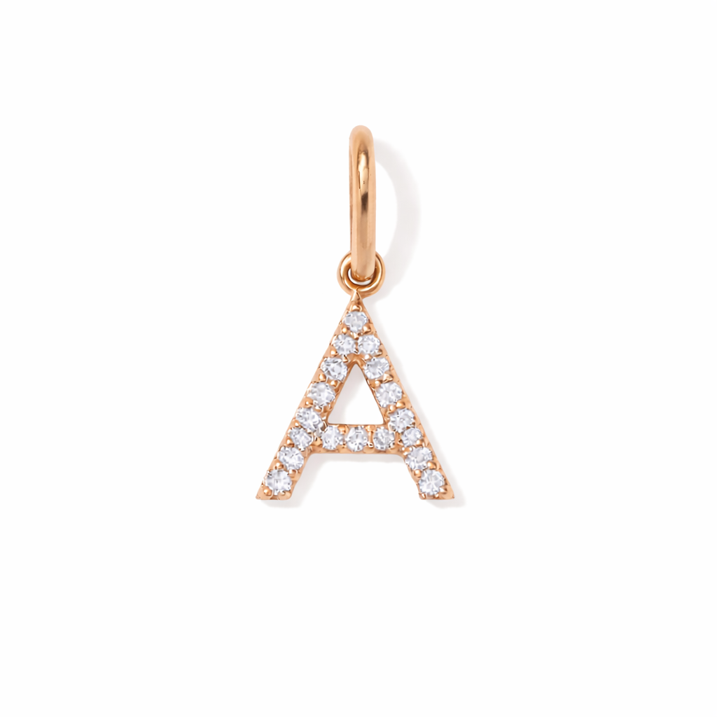 Solid Gold Initial Charm
