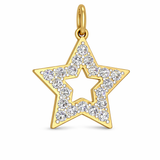 Solid Gold Star Charm