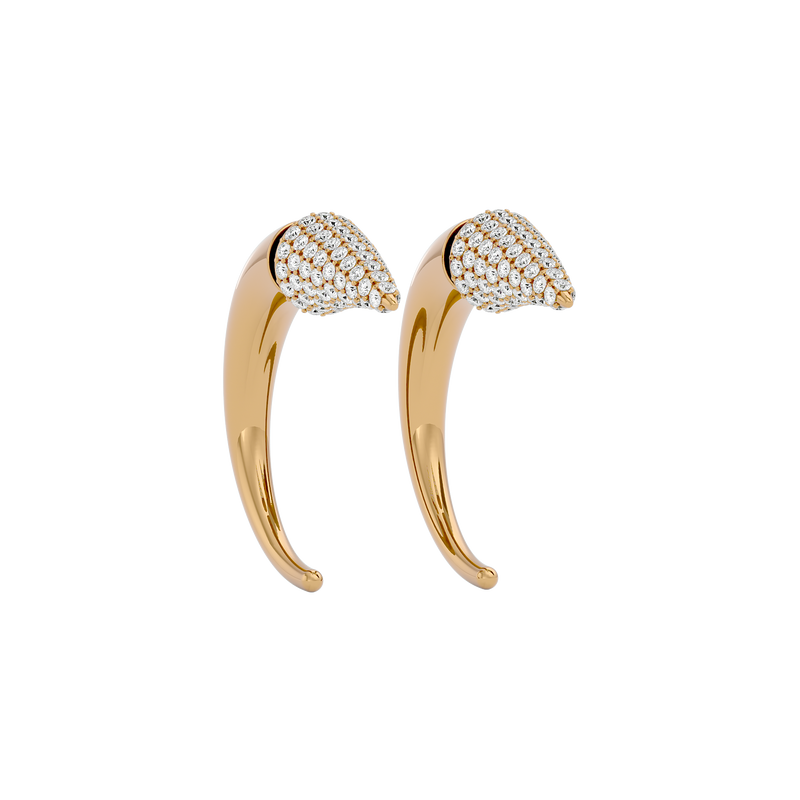 Diamond Horn Earring - Single