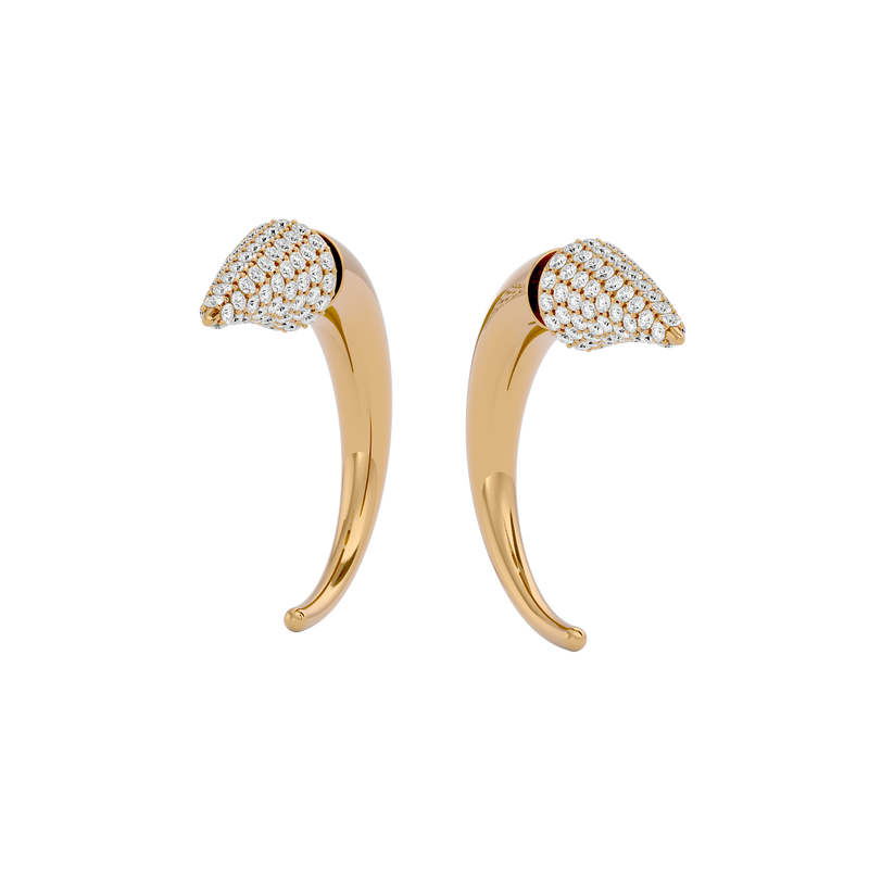 Diamond Horn Earring - Single