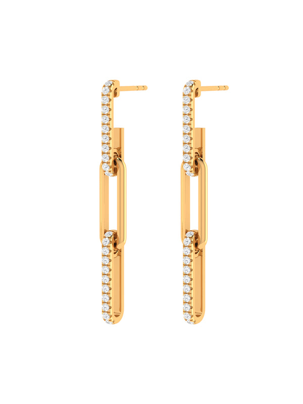 Diamond Chain Link Earrings