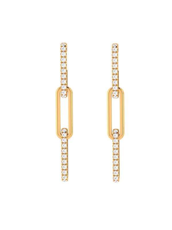 Diamond Chain Link Earrings