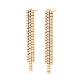 Solid Gold Diamond Drop Earrings