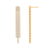 Solid Gold Diamond Drop Earrings