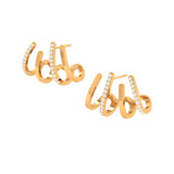 Solid Gold Diamond Claw Stud Earrings