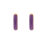 Solid Gold Pave Amethyst Ear Cuff - Single