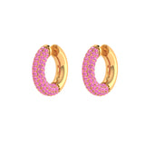 Solid Gold Pave Pink Sapphire Ear Cuff - Single