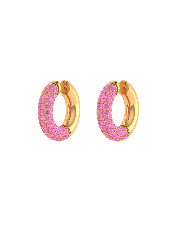 Pave Pink Sapphire Ear Cuff