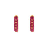 Solid Gold Pave Ruby Ear Cuff - Single