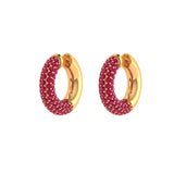 Solid Gold Pave Ruby Ear Cuff - Single