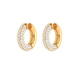 Solid Gold Pave Diamond Ear Cuff - Single