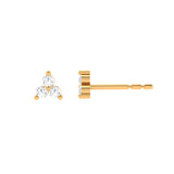 Solid Gold Tiny Cluster Diamond Studs