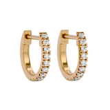 Solid Gold Diamond Mini Huggie Earrings