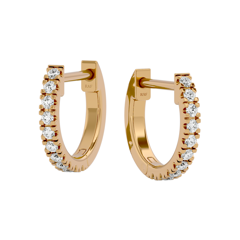 Diamond Mini Huggie Earrings