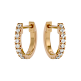 Solid Gold Diamond Mini Huggie Earrings