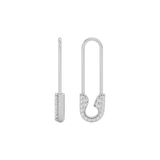 Solid Gold Diamond Safety Pin - Single