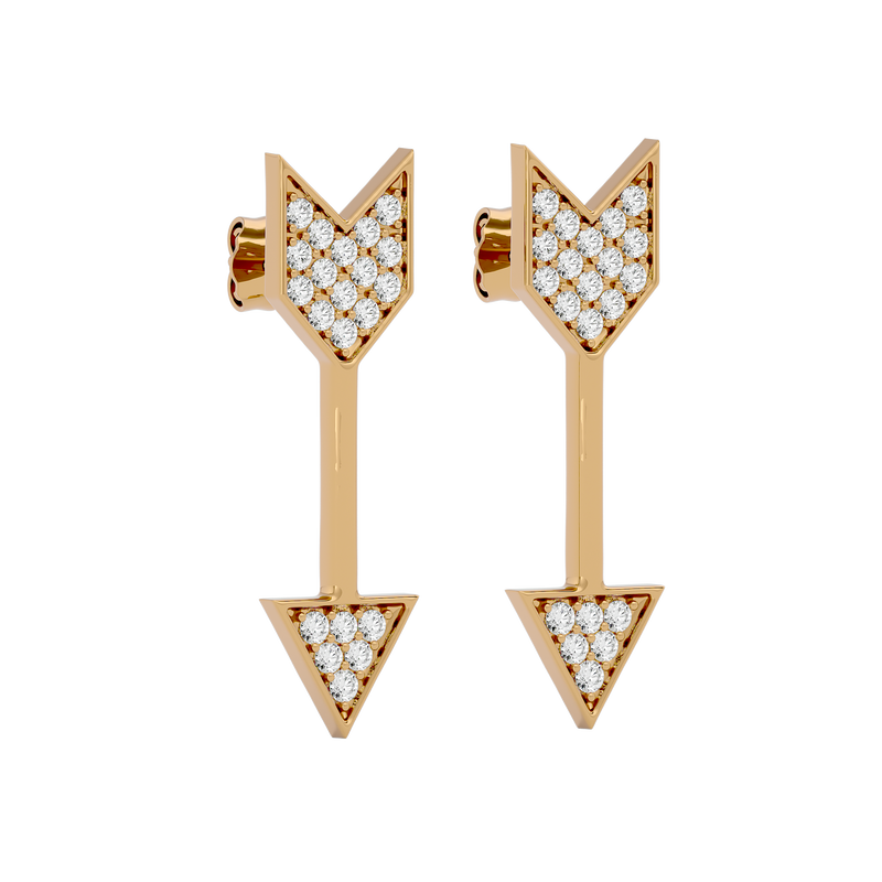 Arrow Diamond Stud Earrings