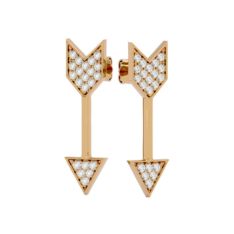 Arrow Diamond Stud Earrings