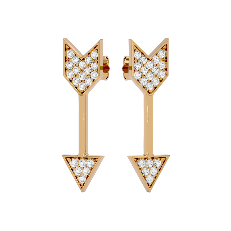 Arrow Diamond Stud Earrings