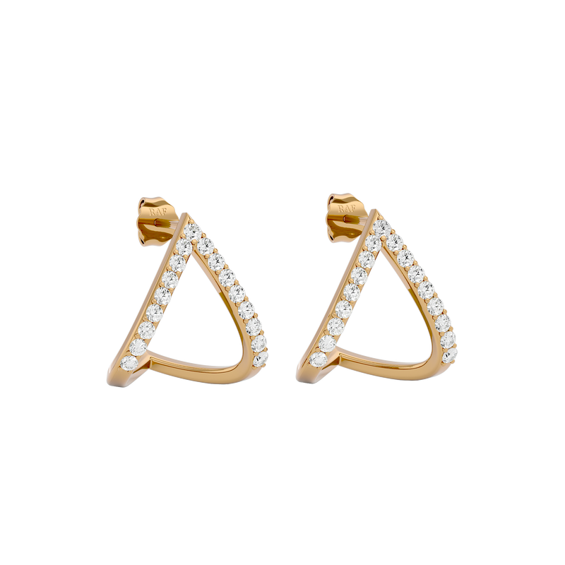 Diamond Chevron Earrings