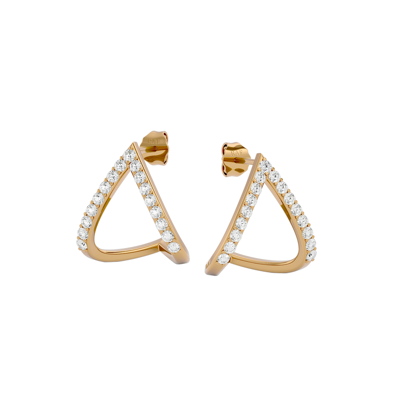 Diamond Chevron Earrings