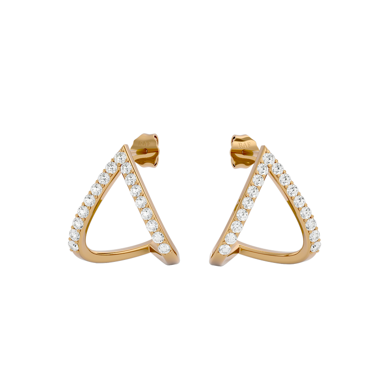 Diamond Chevron Earrings