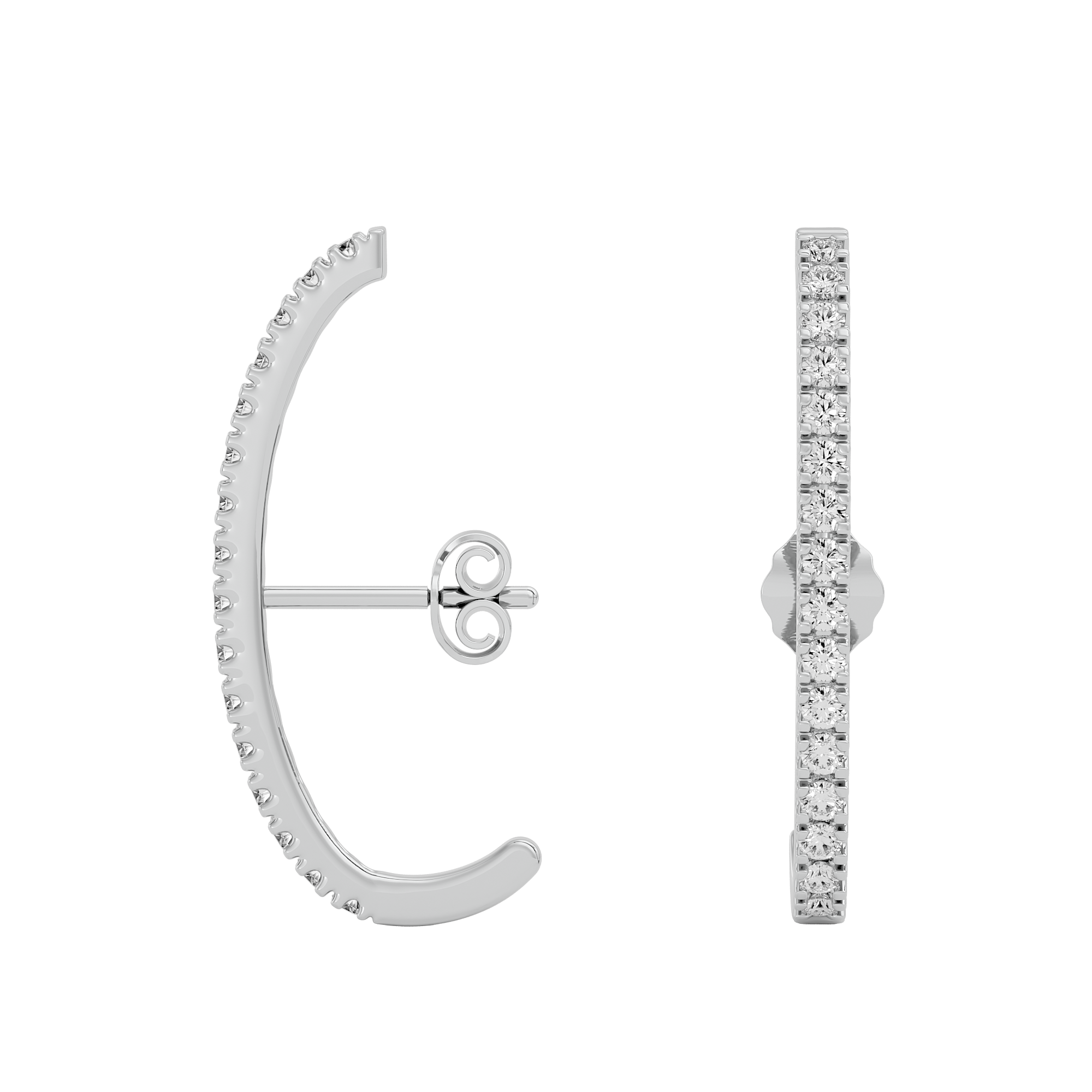 Solid Gold Diamond Suspender Earrings