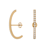 Solid Gold Diamond Suspender Earrings