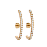 Solid Gold Diamond Suspender Earrings