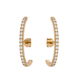Solid Gold Diamond Suspender Earrings