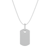 Solid Gold Diamond Dog Tag