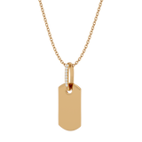 Solid Gold Diamond Dog Tag