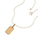 Solid Gold Diamond Dog Tag