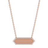 Solid Gold Pave Diamond Personalized Necklace