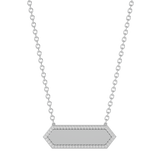 Solid Gold Pave Diamond Personalized Necklace
