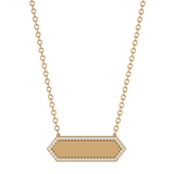 Solid Gold Pave Diamond Personalized Necklace