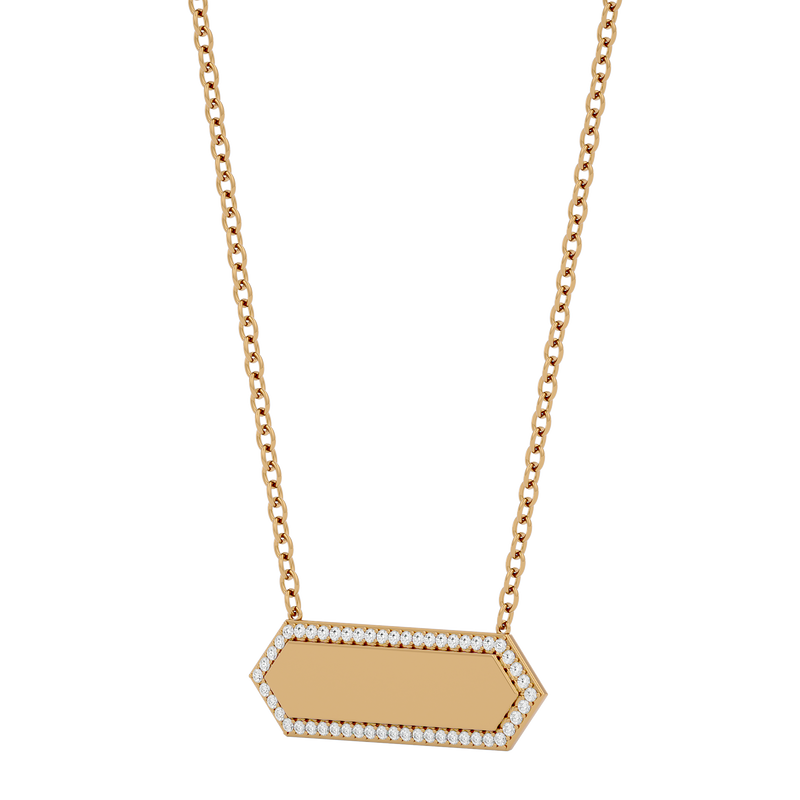 Pave Diamond Personalized Necklace