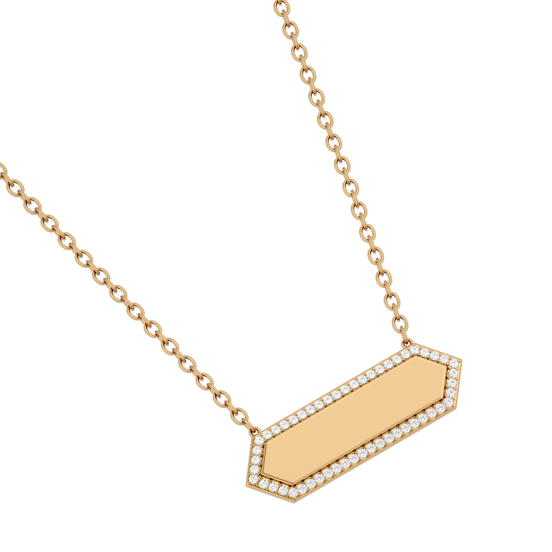 Pave Diamond Personalized Necklace