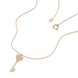 Solid Gold Diamond Key Necklace