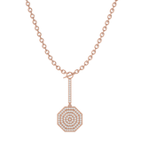 Solid Gold Diamond Octagon Necklace